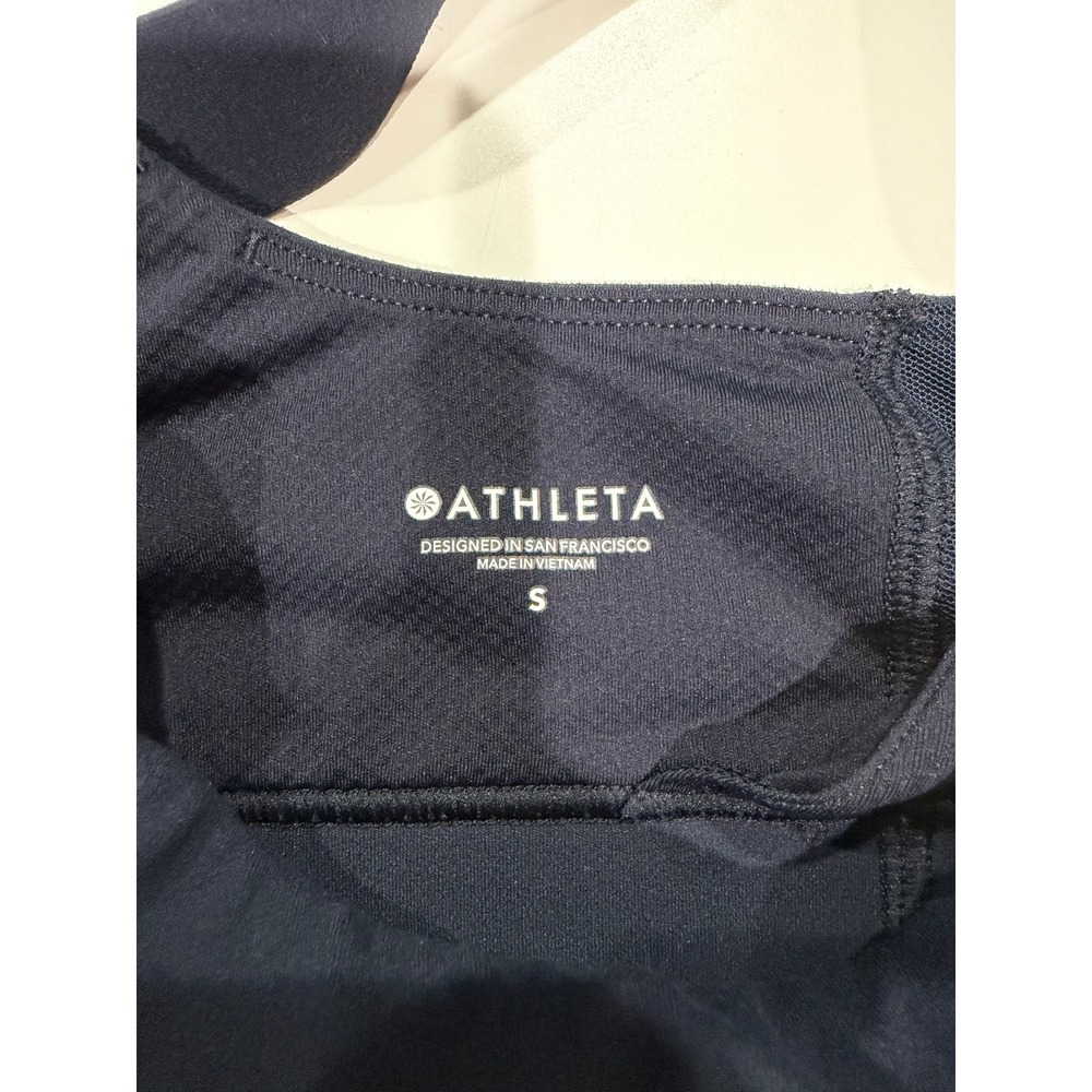 Athleta Solace Bra Navy Blue Strappy Crisscross Back Yoga Sports Bra Size Small - Picture 4 of 7